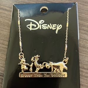 NWT- Disney Necklace with Winnie the Pooh and friends  “Braver than you Believe”